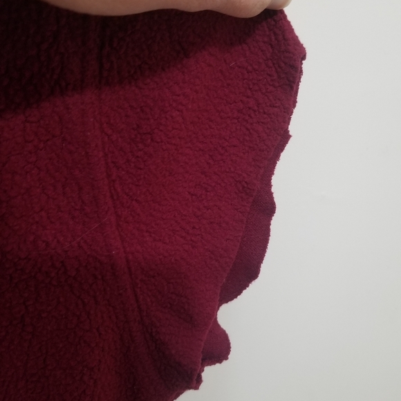 Fuzzy red Struggle/Real shirt, sleeves shortened - Picture 2 of 4